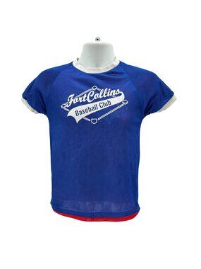 Vintage Smash Athletics Boys Large Jersey Reversible Fort Collings Baseball Club